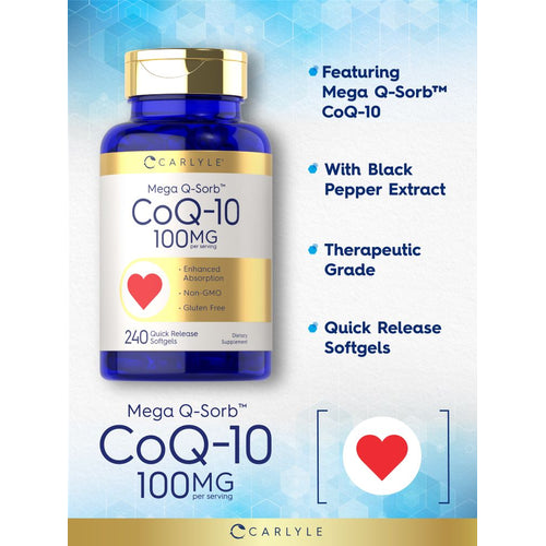 View 4 CoQ10 100mg por porción | 240 cápsulas blandas