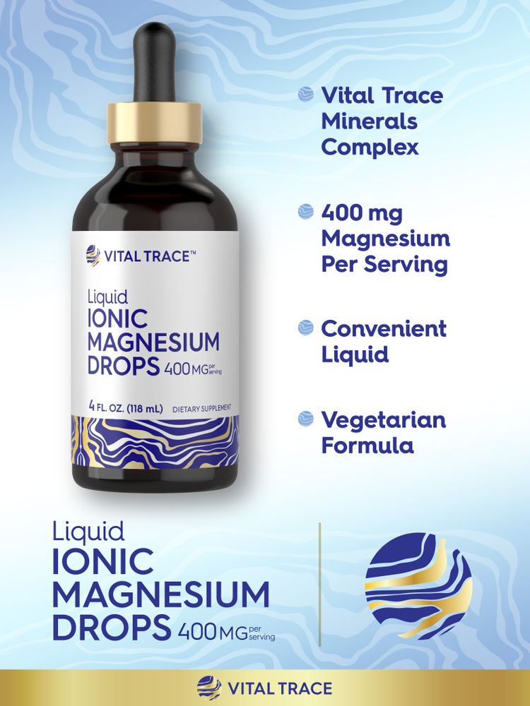 Magnésium Ionique 400mg | 4oz Liquide