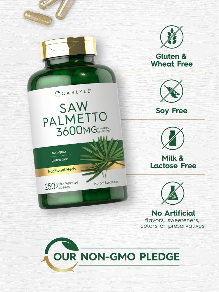 Extrait de Saw Palmetto 3600 mg par portion | 250 Capsules