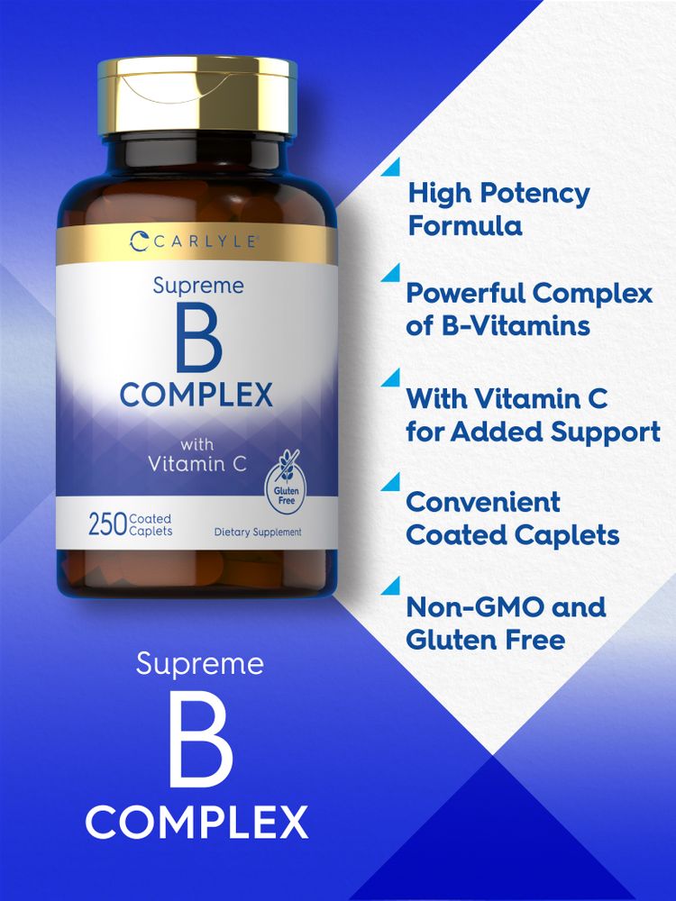 Vitamin B Complex plus Vitamin C | 250 Caplets