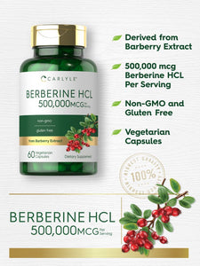 Berberine 500,000mcg | 60 Capsules