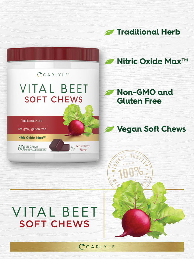 Beet Root Soft Chews | 60 Count