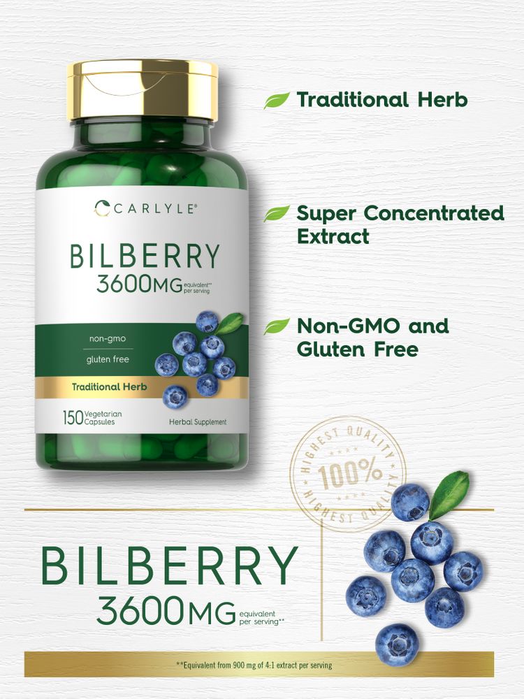 Bilberry Extract 3600mg | 150 Capsuels