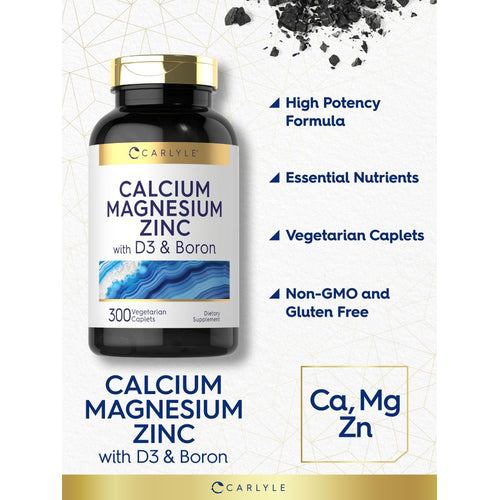 View 4 Calcio Magnesio Zinc con Vitamina D3 y Boro | 300 Cápsulas