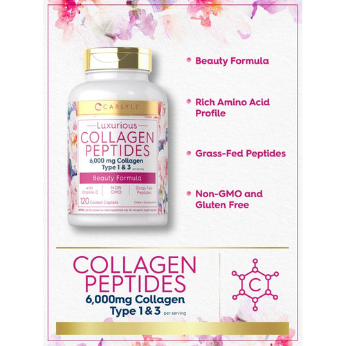 View 4 Péptidos de colágeno con vitamina C | 120 comprimidos