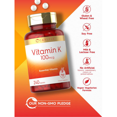 View 4 Vitamina K 100mcg | 240 Tabletas