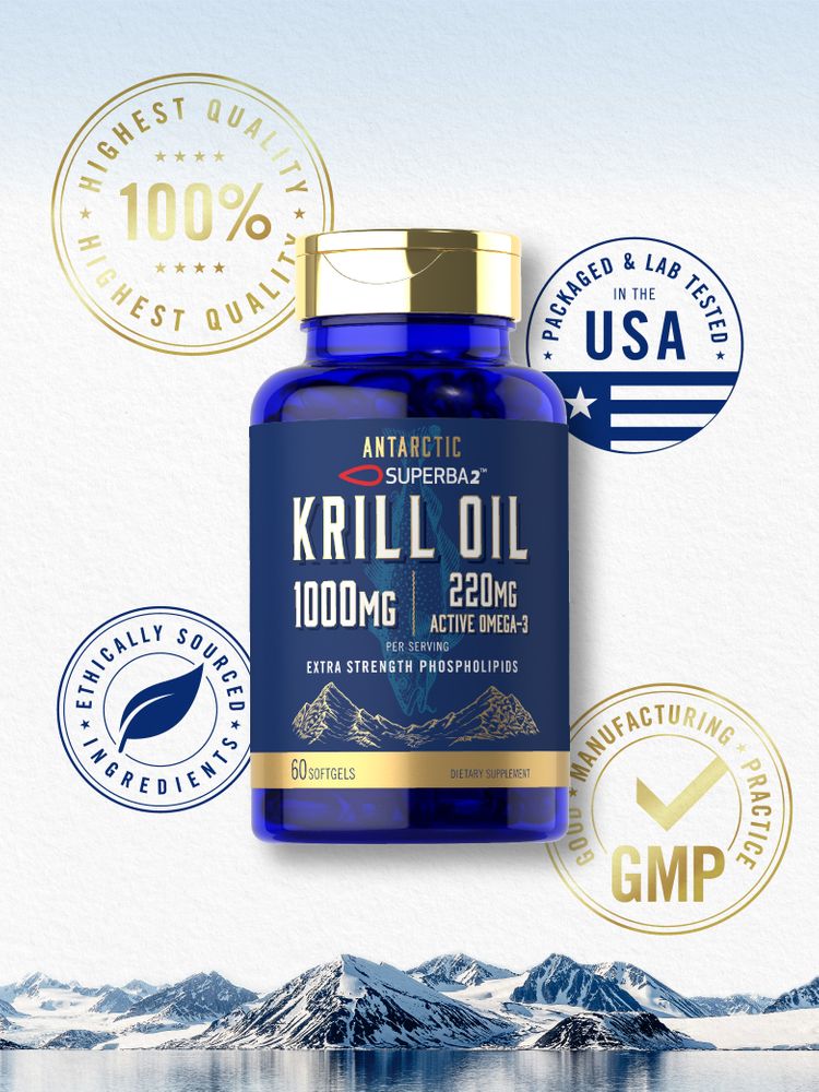 Antarctic Krill Oil 1000mg per serving | 60 Softgels