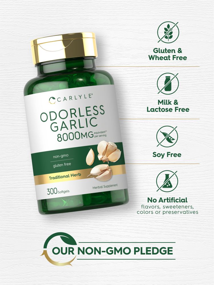 Odorless Garlic 8000mg | 300 Softgels