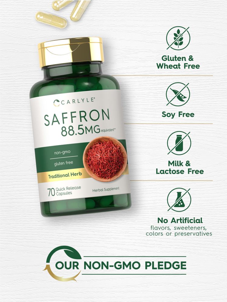 Saffron Extract 88.5mg | 70 Capsules