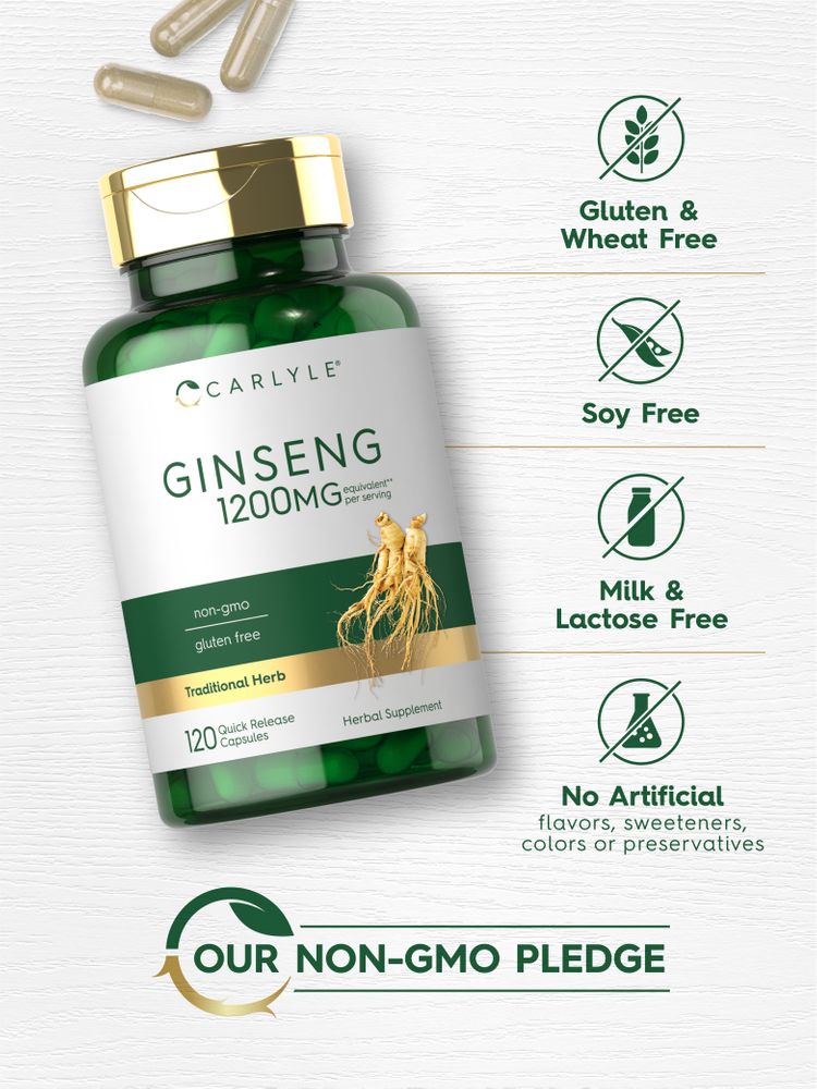 Ginseng 1200mg por porção | 120 Cápsulas