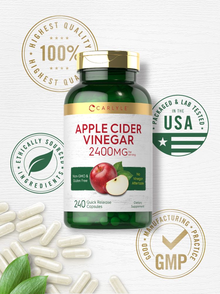 Vinaigre de Cidre de Pomme 2400mg par portion | 240 Capsules