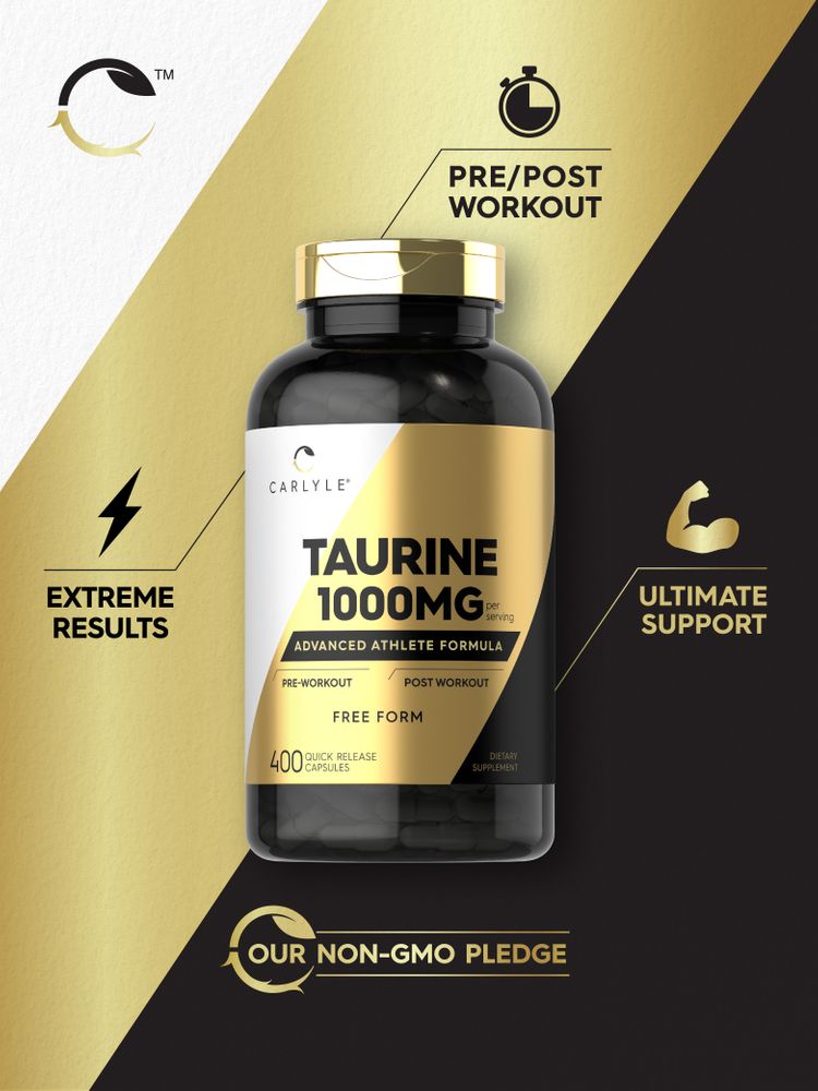 Taurine 1000mg per serving | 400 Capsules