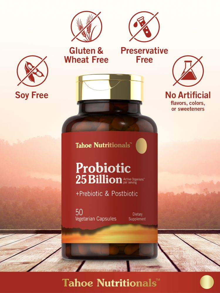 Prebiotic, Probiotic & Postbiotic 25 Billion CFU per serving | 50 Capsules