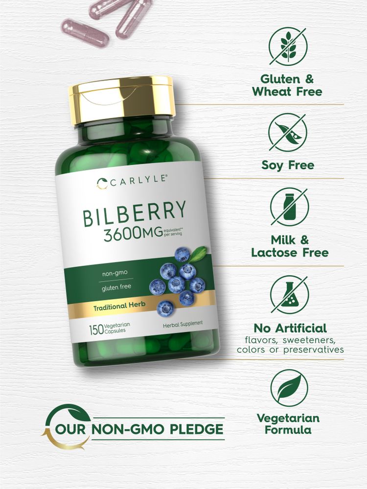 Bilberry Extract 3600mg | 150 Capsuels