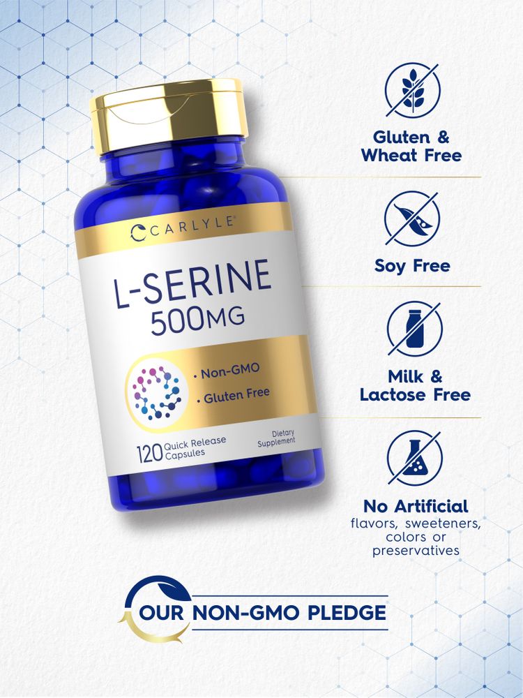 L-Serine 500mg | 120 Capsules