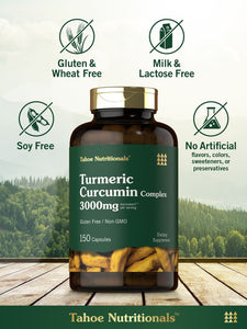 Turmeric Curcumin 3000mg  | 150 Capsules