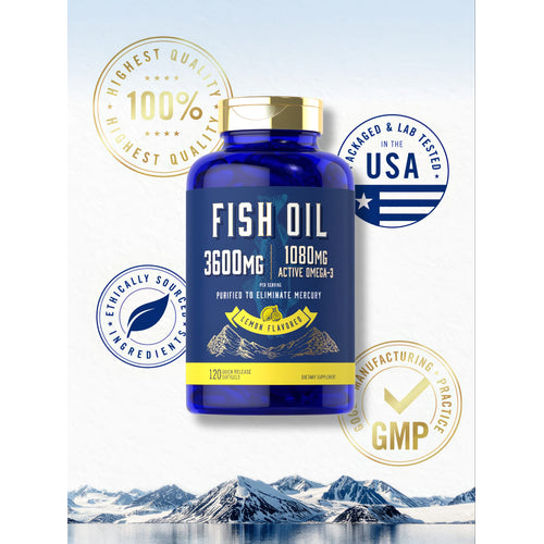 View 5 Aceite de Pescado 3600 mg con Omega-3 1080 mg por porción | 120 Cápsulas Blandas