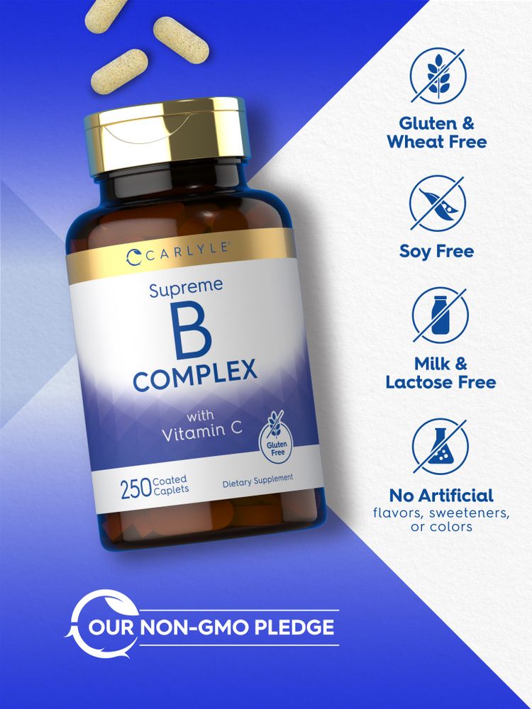 Vitamin B Complex plus Vitamin C | 250 Caplets