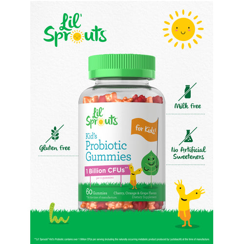 View 5 Kid's Probiotic Gummies | Cherry, Orange and Grape Flavor
