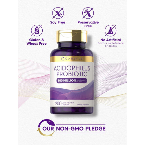 View 5 Probiótico Acidophilus 500 Millones de UFC | 200 Cápsulas