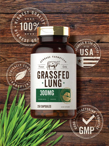 Grass Fed Lung 300mg | 250 Capsules