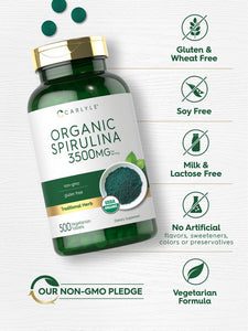 Organic Spirulina 3500mg | 500 Tablets