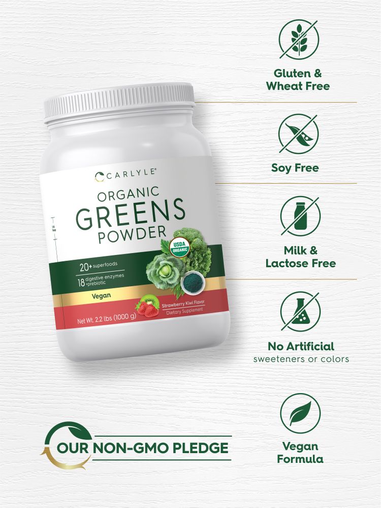 Polvo de Verdes Orgánicos | Suplemento de 35.2 oz