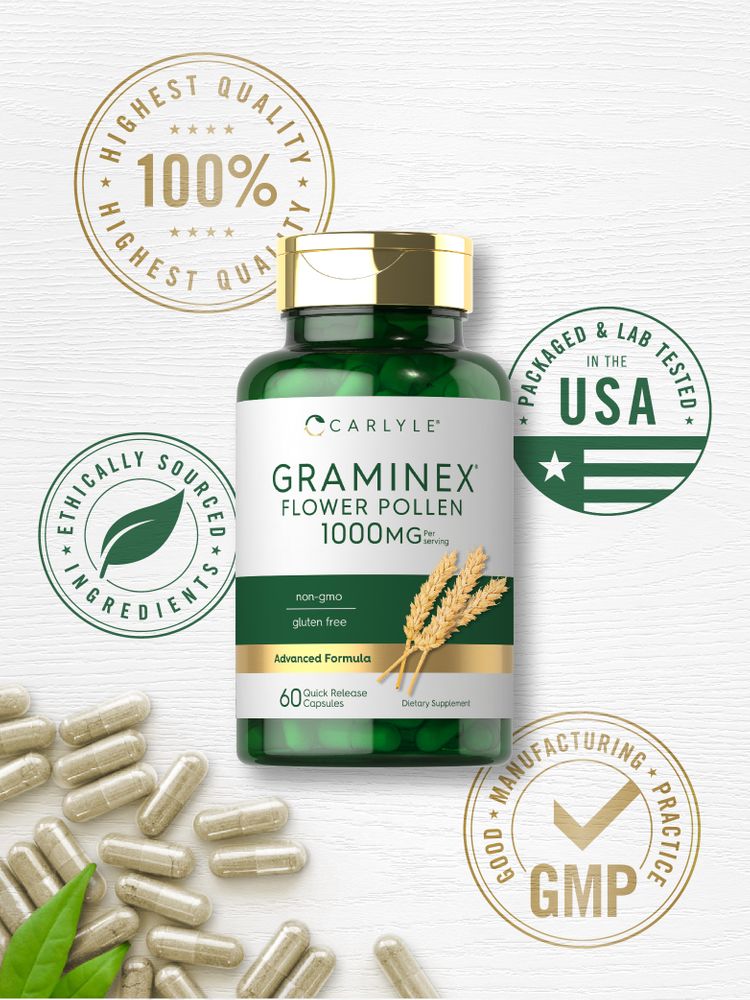 Graminex Flower Pollen Extract 1000 mg per serving | 60 Capsules