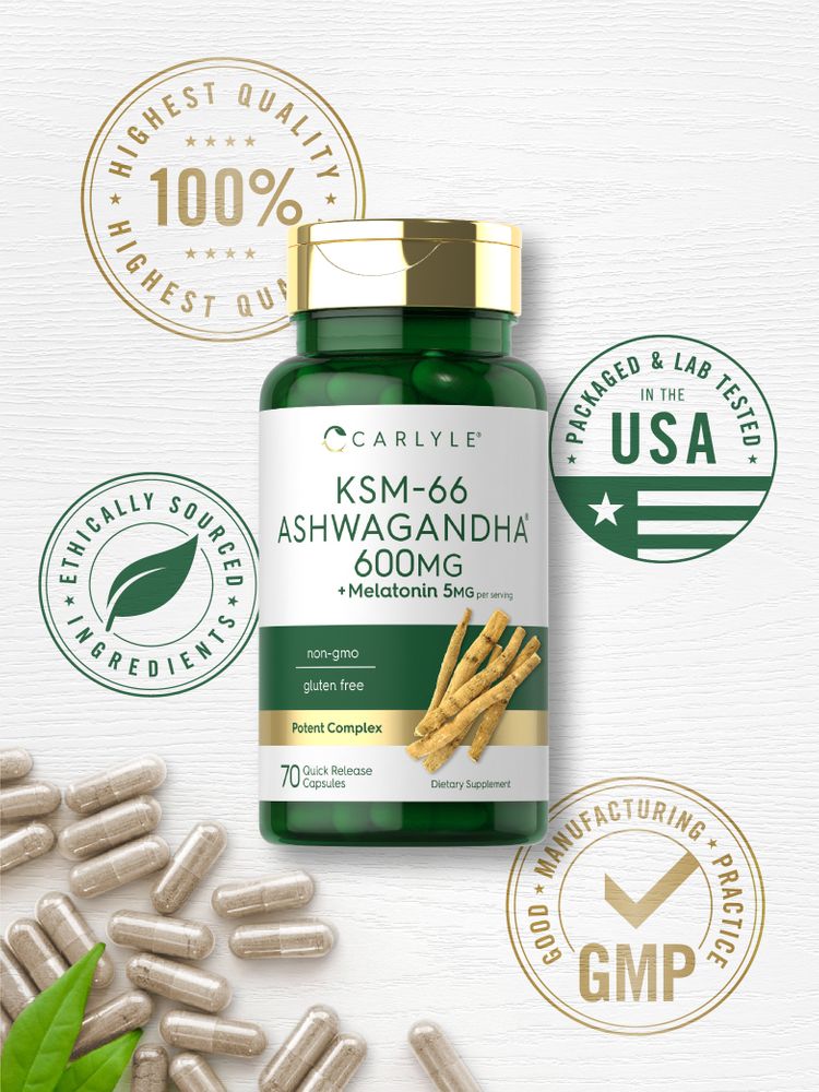 KSM-66 Ashwagandha 600mg per serving | 70 Capsules