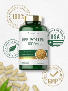 Bee Pollen 1000mg | 200 Caplets