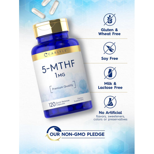 View 5 5-MTHF 1mg | 120 Capsules