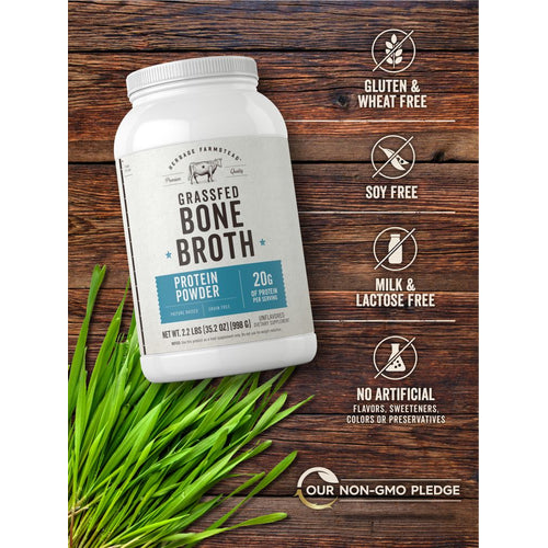 View 5 Grass Fed Bone Broth Protein Powder | 35.2oz Powder