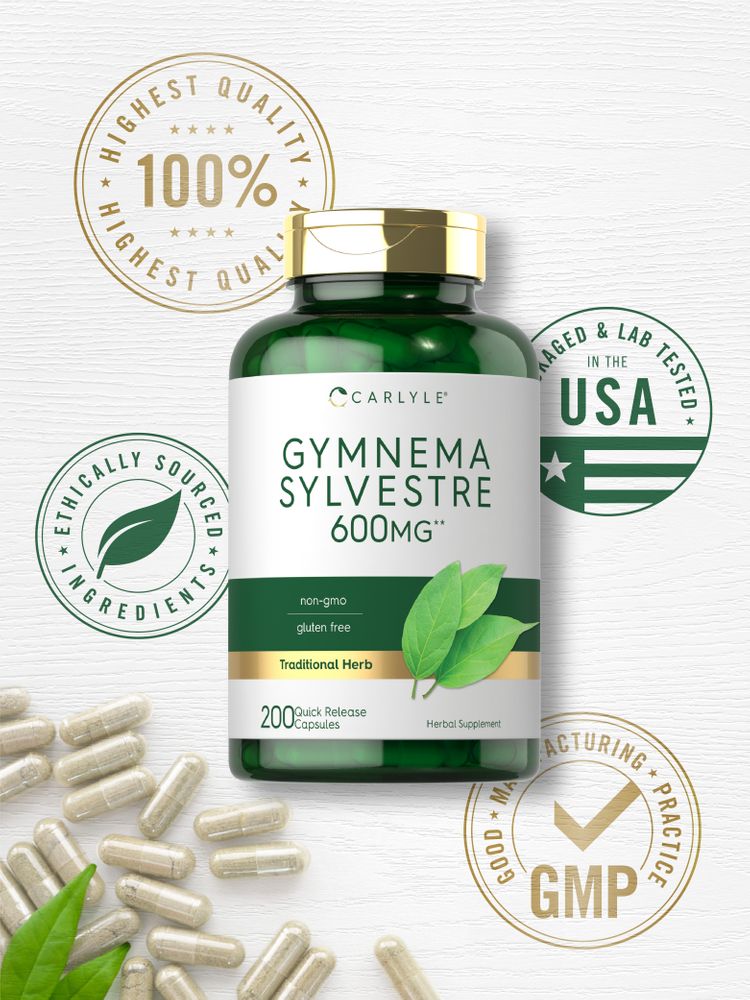 Gymnema Sylvestre Leaf Extract 600mg | 200 Capsules