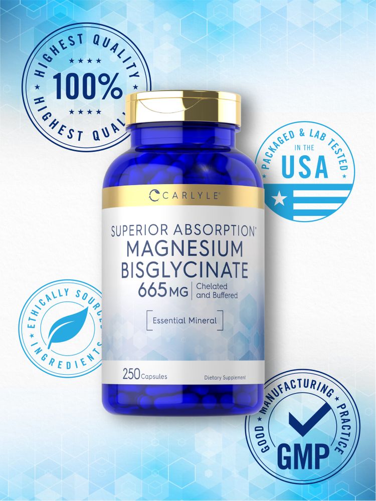 Magnesium Bisglycinat 665 mg | 250 Kapseln