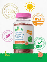 Load image into Gallery viewer, Vegan Omega for Kids | 120 Gummies | Natural Peach Flavor

