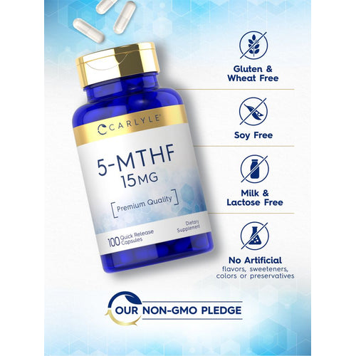 View 5 5-MTHF 15mg | 100 Capsules