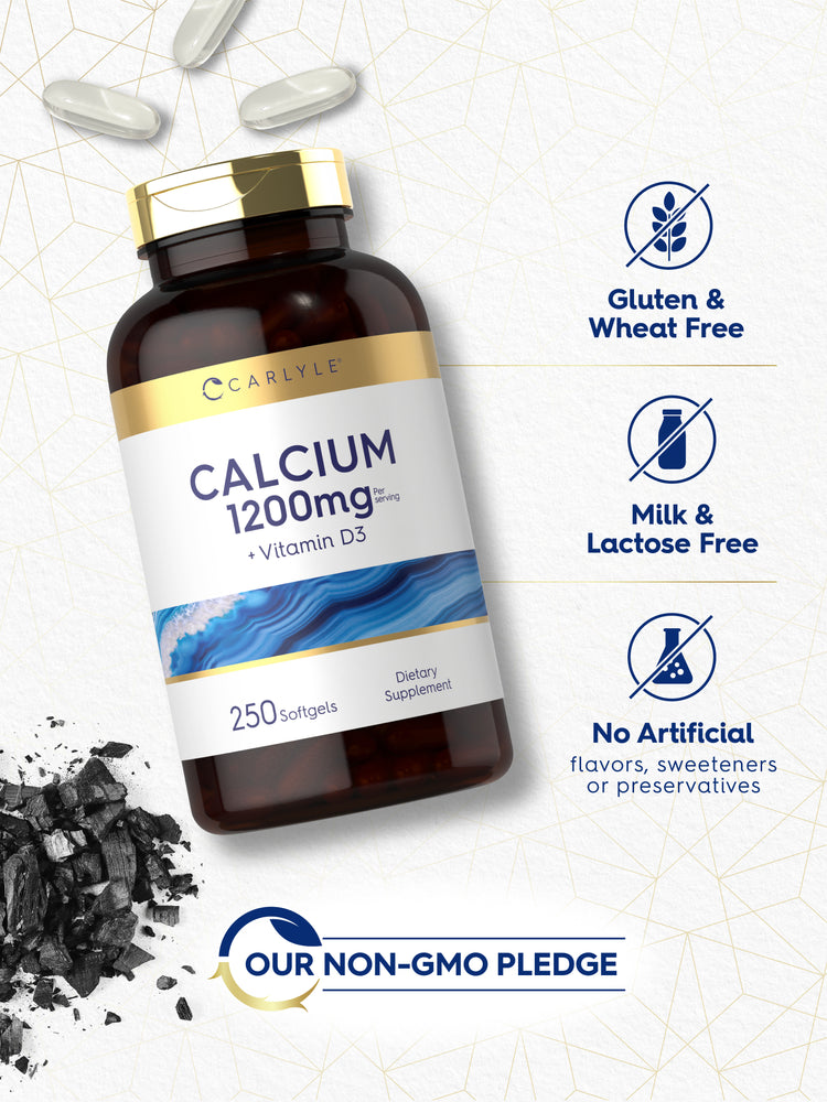 Calcium 1200 mg with Vitamin D3 | 250 Softgels