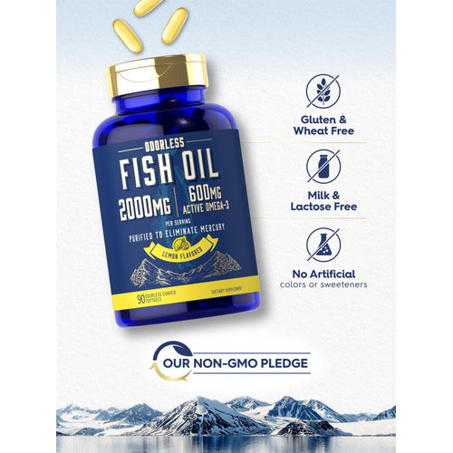 View 5 Óleo de Peixe 2000mg por porção | 90 Cápsulas Gelatinosas