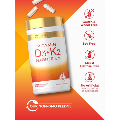View 5 Vitamin D3 K2 Magnesium | 120 Capsules
