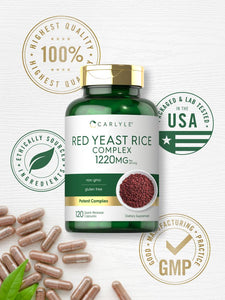 Red Yeast Rice with Policosanol 1220mg | 120 Capsules