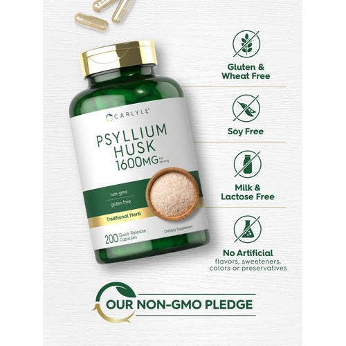 View 5 Cáscara de Psyllium 1600mg por porção | 200 Cápsulas