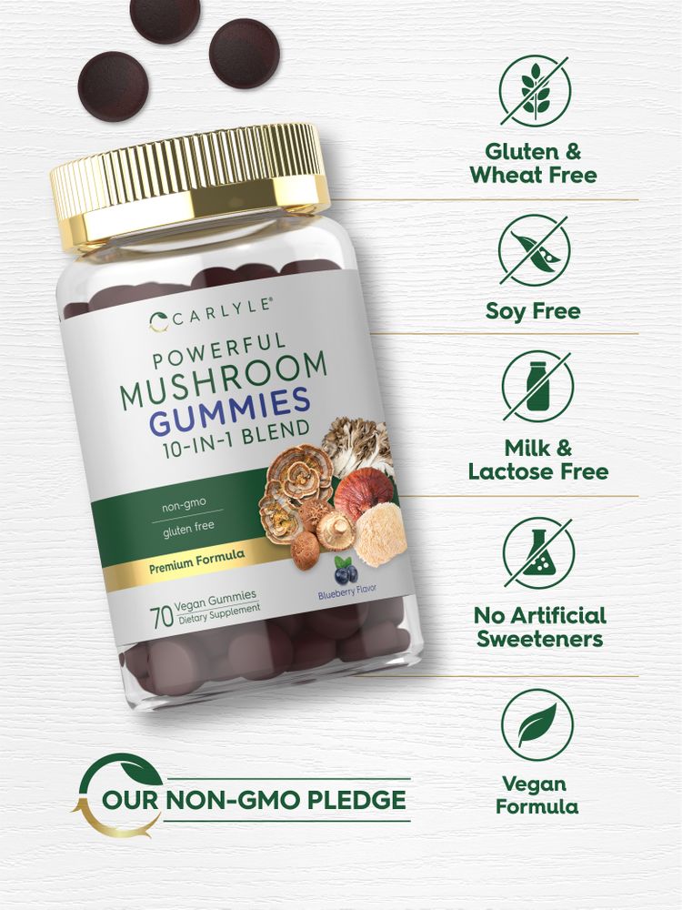 Complément Alimentaire aux Champignons | 70 Gummies