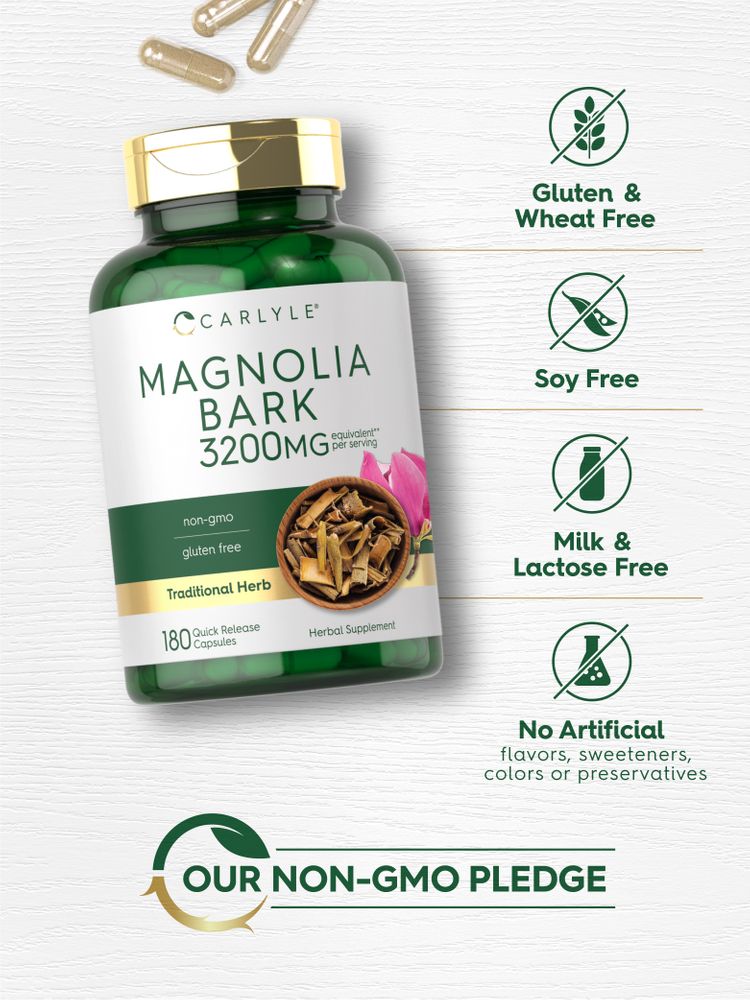 Corteza de Magnolia 3200mg por porción | 180 Cápsulas