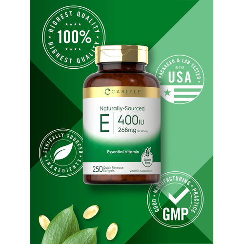 View 5 Vitamine E 400IU par portion | 250 Gélules