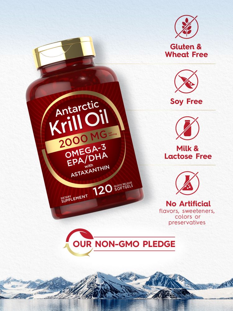 Olio di Krill Antartico 2000mg per porzione | 120 Softgel