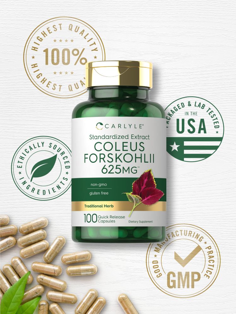 Coleus Forskohlii 625mg | 100 Capsules