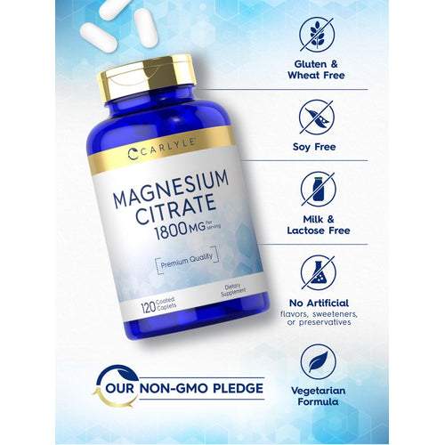 View 5 Magnesium Citrate 1800mg per serving | 120 Caplets