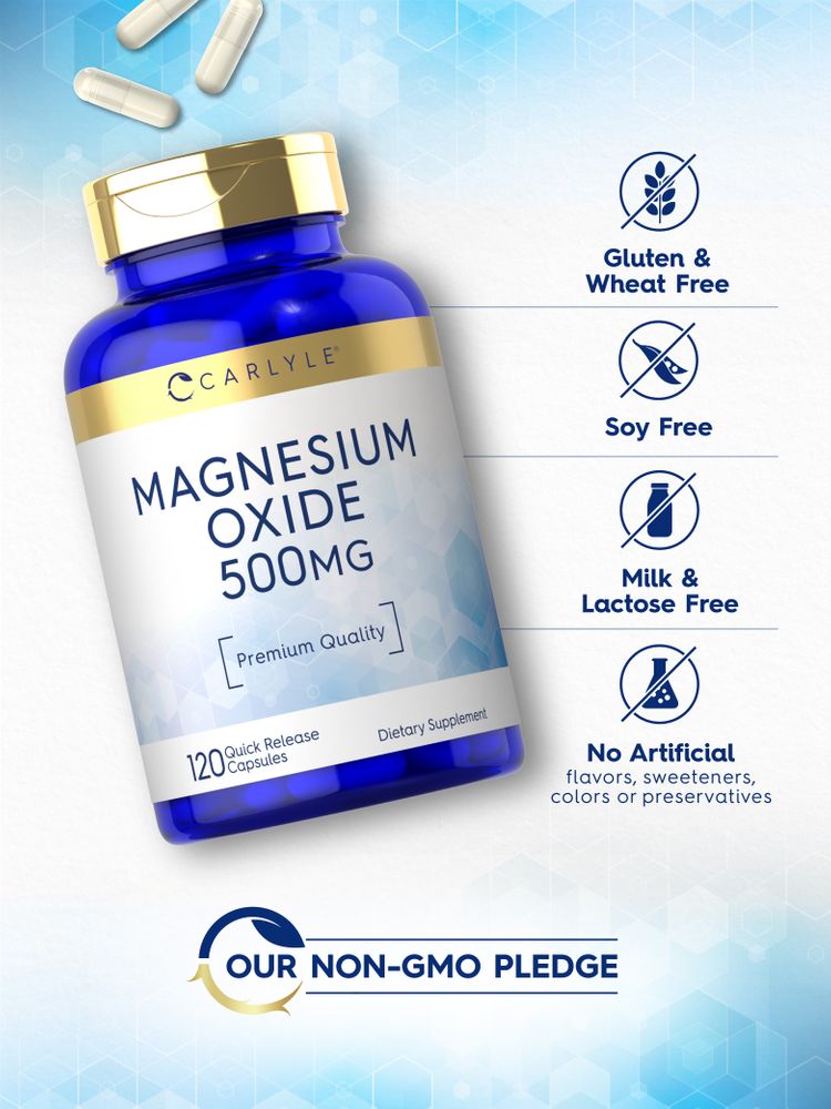 Oxyde de Magnésium 500mg | 120 Capsules