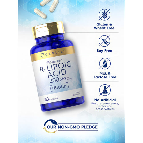 View 5 Ácido R-Lipoico 200mg por porción | 60 Cápsulas