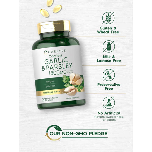 View 5 Odorless Garlic & Parsley | 200 Softgels